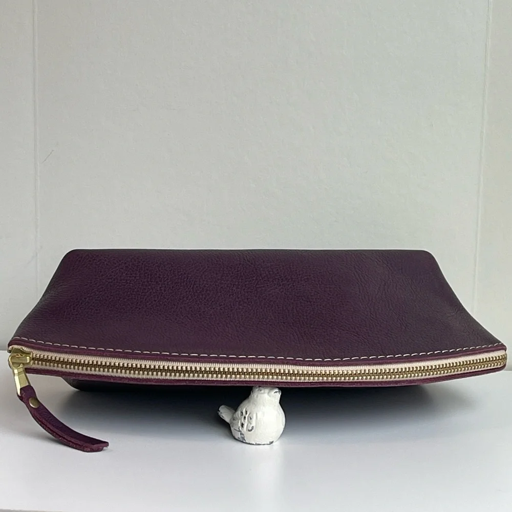 Portland Leather Total Eclipse Makeup Bag
